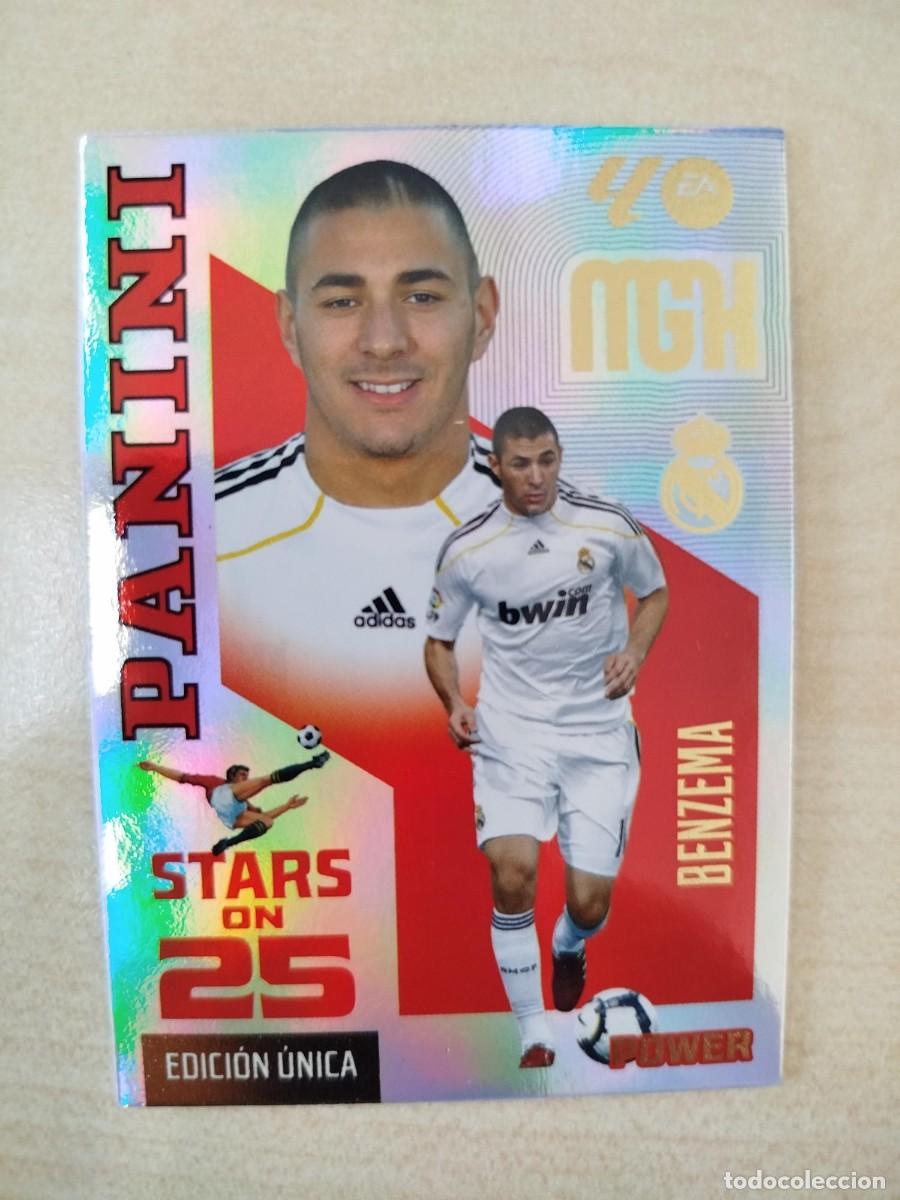 Fu&szlig;ball-Sticker: #441P BENZEMA REAL MADRID CF 26 27 PANINI MEGACRACKS STARS ON 25 POWER BOX PREMIUM ANIVERSARIO MGK