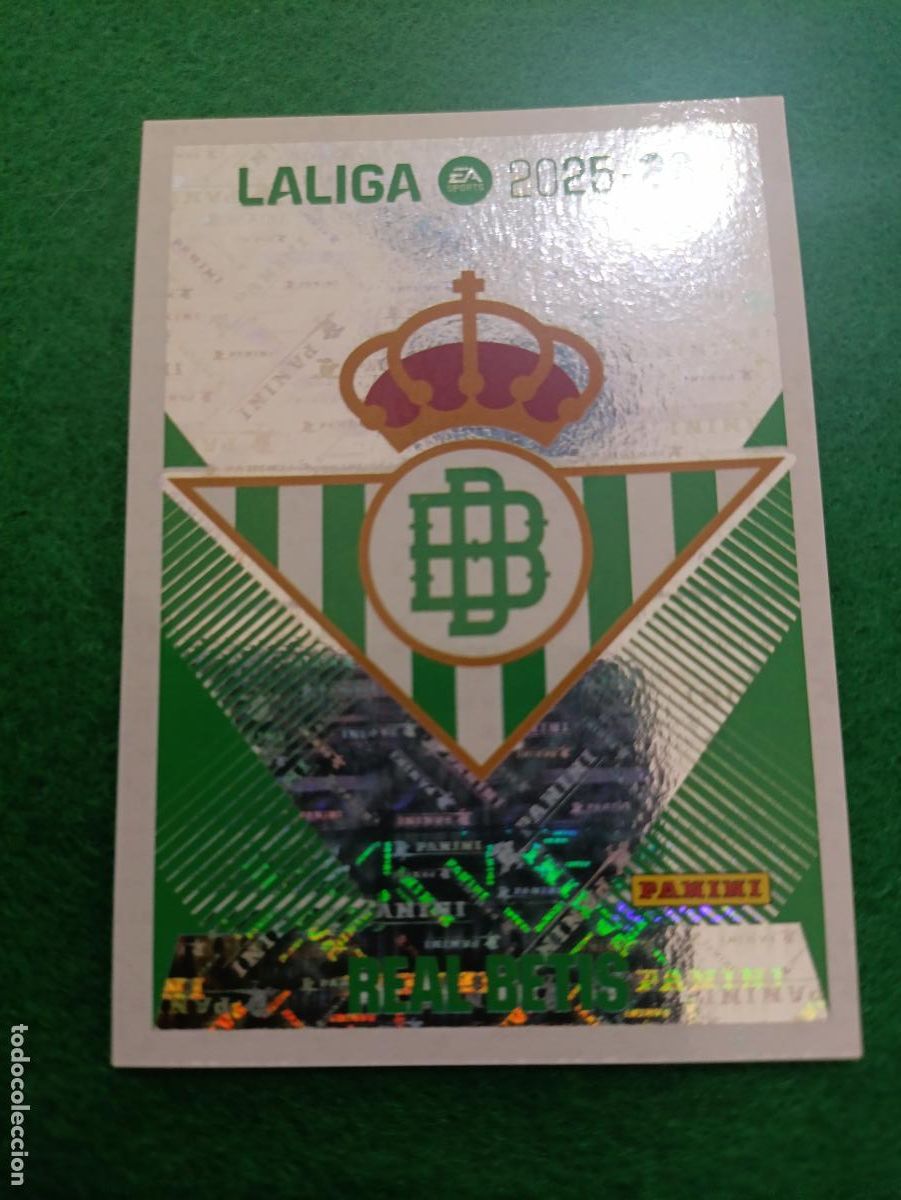 Cromos de Futebol: LIGA ESTE 2025 2026 REAL BETIS N&ordm; 1 ESCUDO