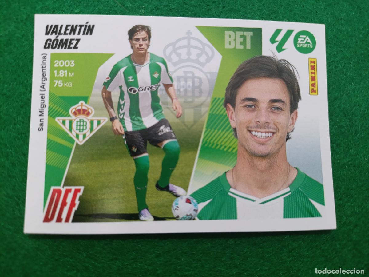 Cromos de Futebol: LIGA ESTE 2025 2026 REAL BETIS FICHAJE N&ordm; 17 VALENT&Iacute;N G&Oacute;MEZ