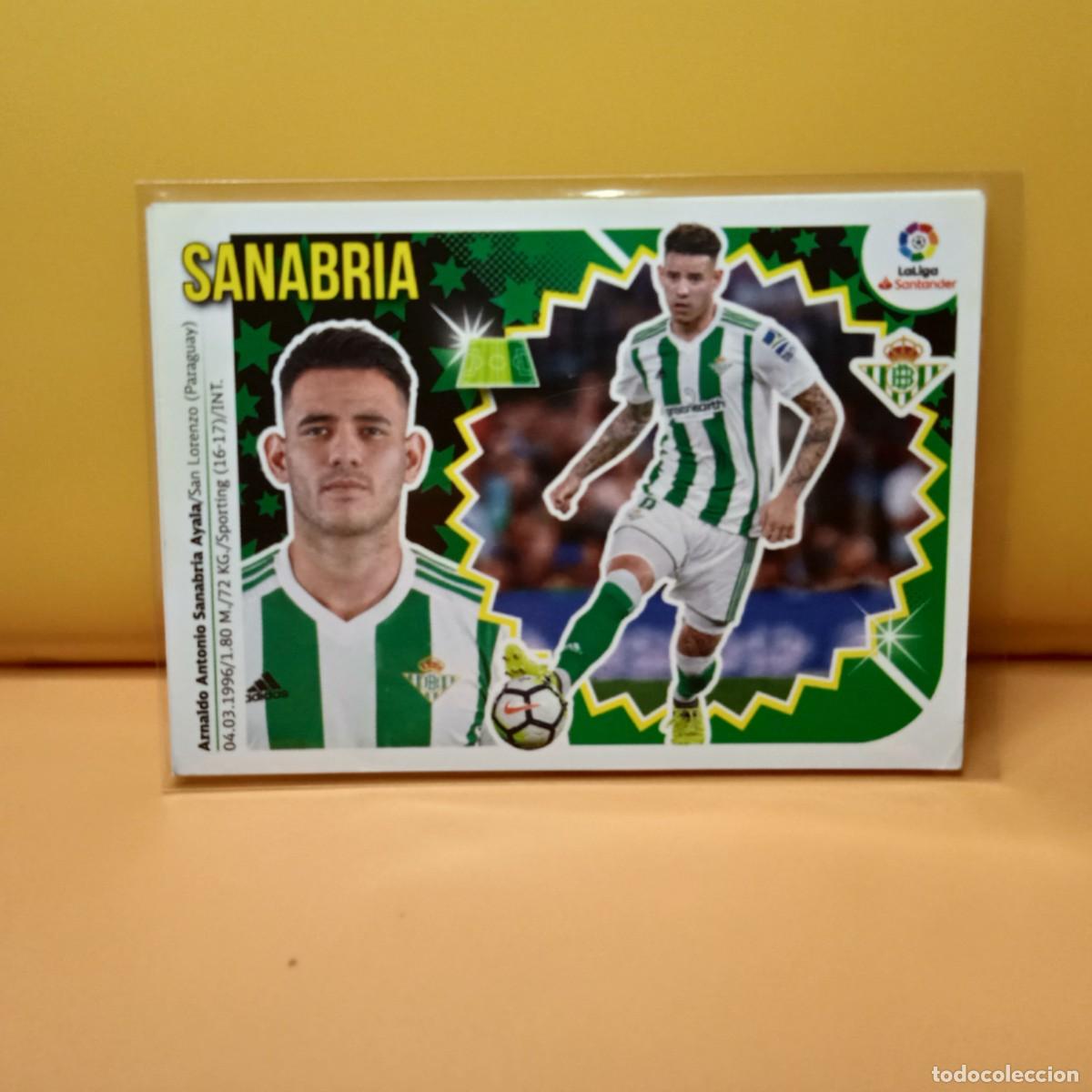 Fu&szlig;ball-Sticker: EDICIONES ESTE 2018 2019 18 19 REAL BETIS SANABRIA 15 B 15B