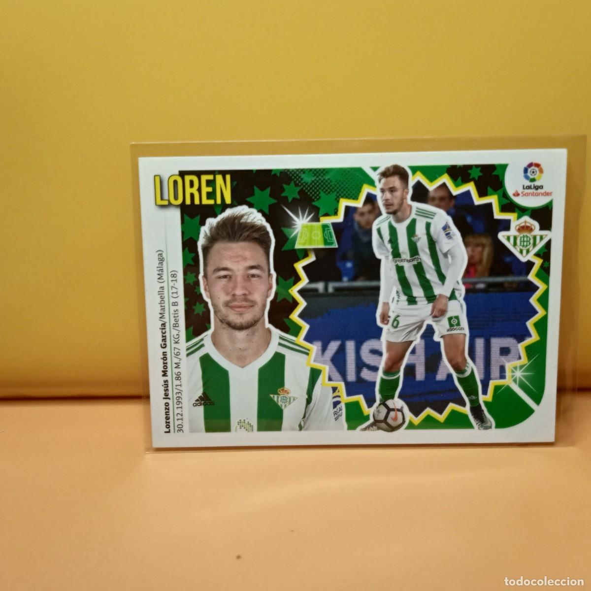 Cromos de f&uacute;tbol: EDICIONES ESTE 2018 2019 18 19 REAL BETIS LOREN 16