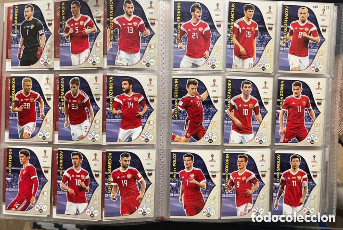 Cromos de Futebol: RUSIA ADRENALYN MUNDIAL FIFA WORLD CUP 2018 18 RUSIA LOTE COMPLETO