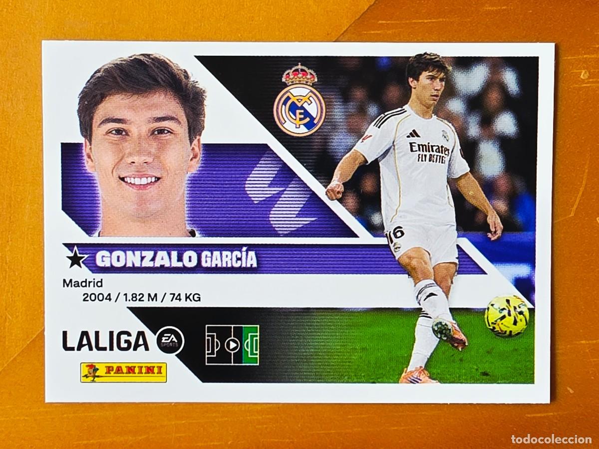 Cromos de Futebol: 17 Gonzalo Garc&iacute;a, Real Madrid, Panini Ediciones Liga Este 2026 2027 26 27 sin pegar