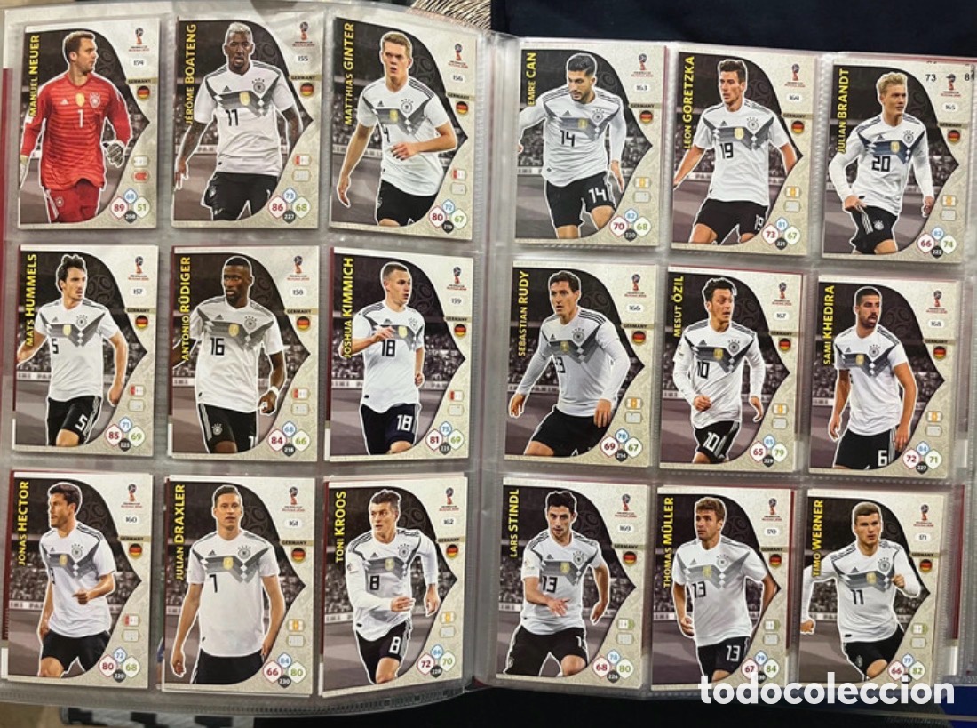 Cromos de Futebol: ALEMANIA ADRENALYN MUNDIAL FIFA WORLD CUP 2018 18 RUSIA LOTE COMPLETO