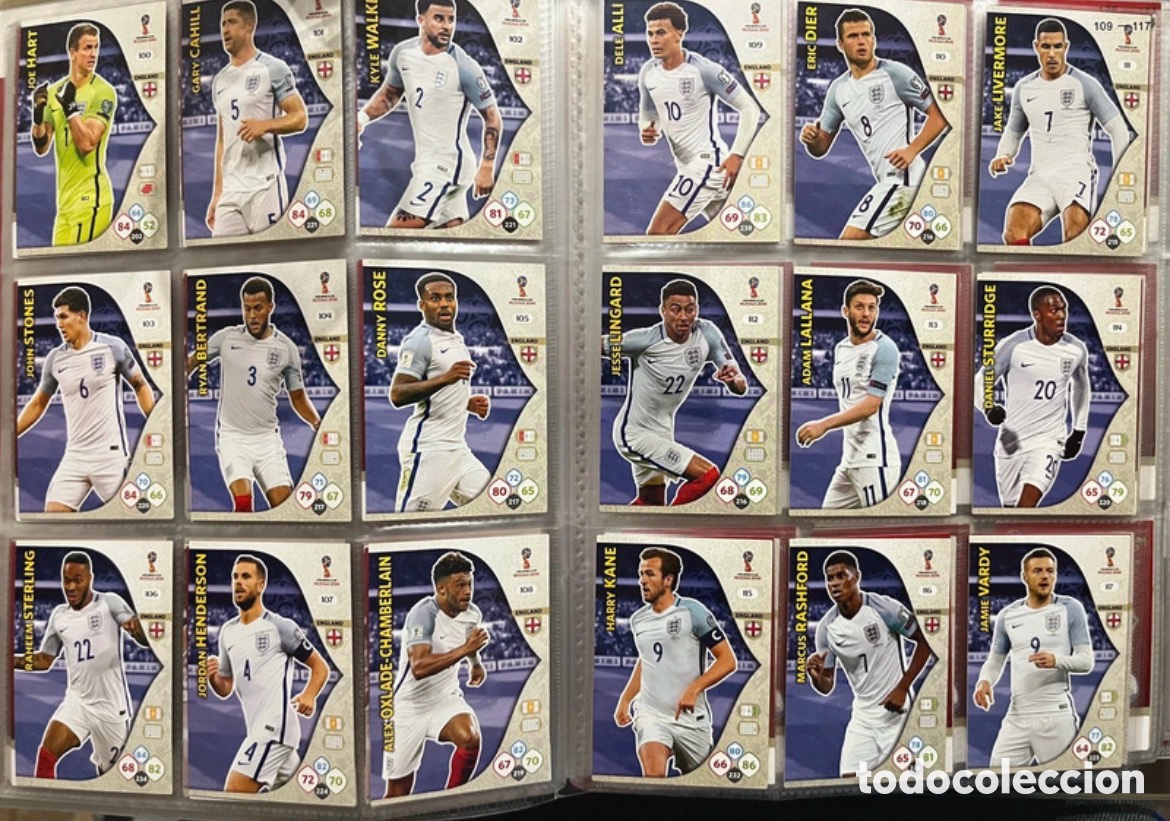 Cromos de Futebol: INGLATERRA ADRENALYN MUNDIAL FIFA WORLD CUP 2018 18 RUSIA LOTE COMPLETO