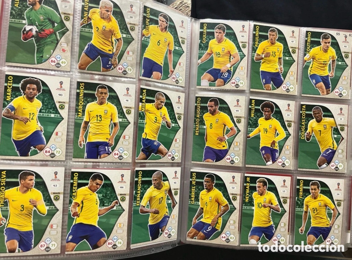 Cromos de Futebol: BRAZIL BRASIL ADRENALYN MUNDIAL FIFA WORLD CUP 2018 18 RUSIA LOTE COMPLETO NEYMAR
