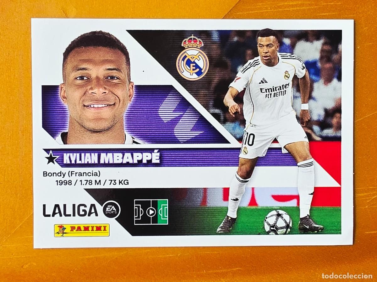Cromos de Futebol: 20 Kylian Mbapp&eacute;, Real Madrid, Panini Ediciones Liga Este 2026 2027 26 27 sin pegar