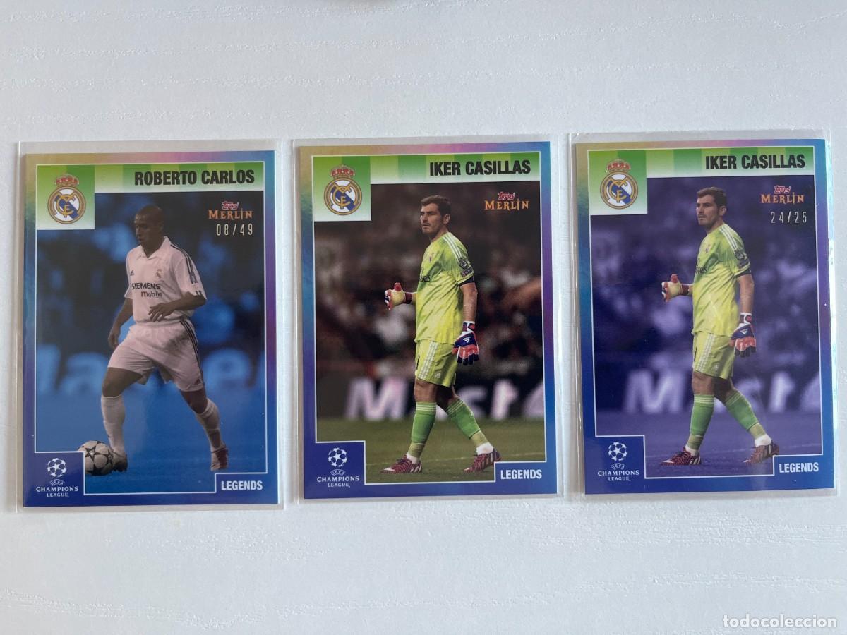 Cromos de f&uacute;tbol: REAL MADRID Lote 11 Cartas 2020-21 Topps Merlin Heritage 95 - Casillas /25, Roberto Carlos /49