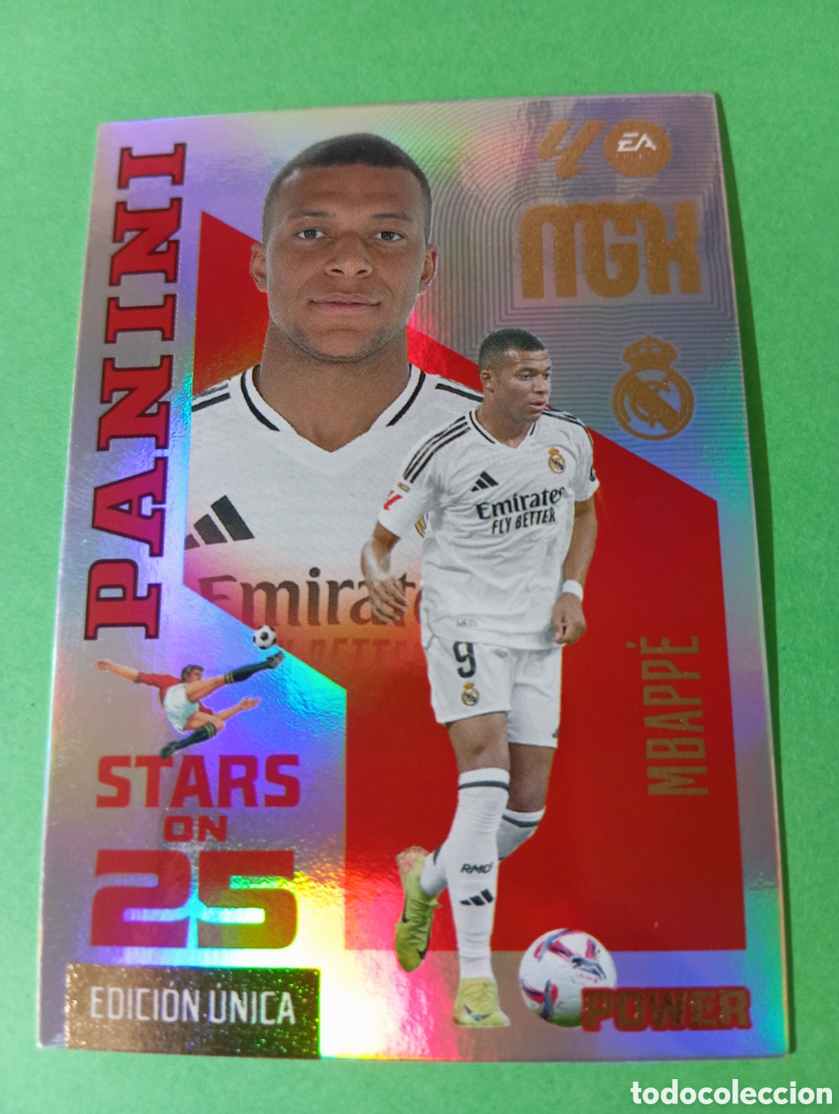 Figurine di Calcio: Mbapp&eacute; Real Madrid STARS ON 25 n&deg;450P / PANINI MEGACRACKS 2026/2027