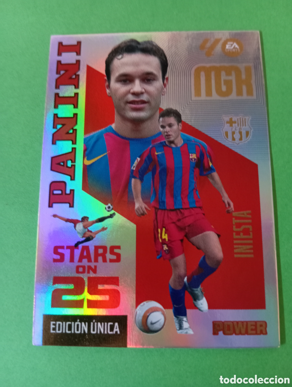 Cromos de f&uacute;tbol: Iniesta Barcelona STARS ON 25 n&deg;434P / PANINI MEGACRACKS 2026/2027