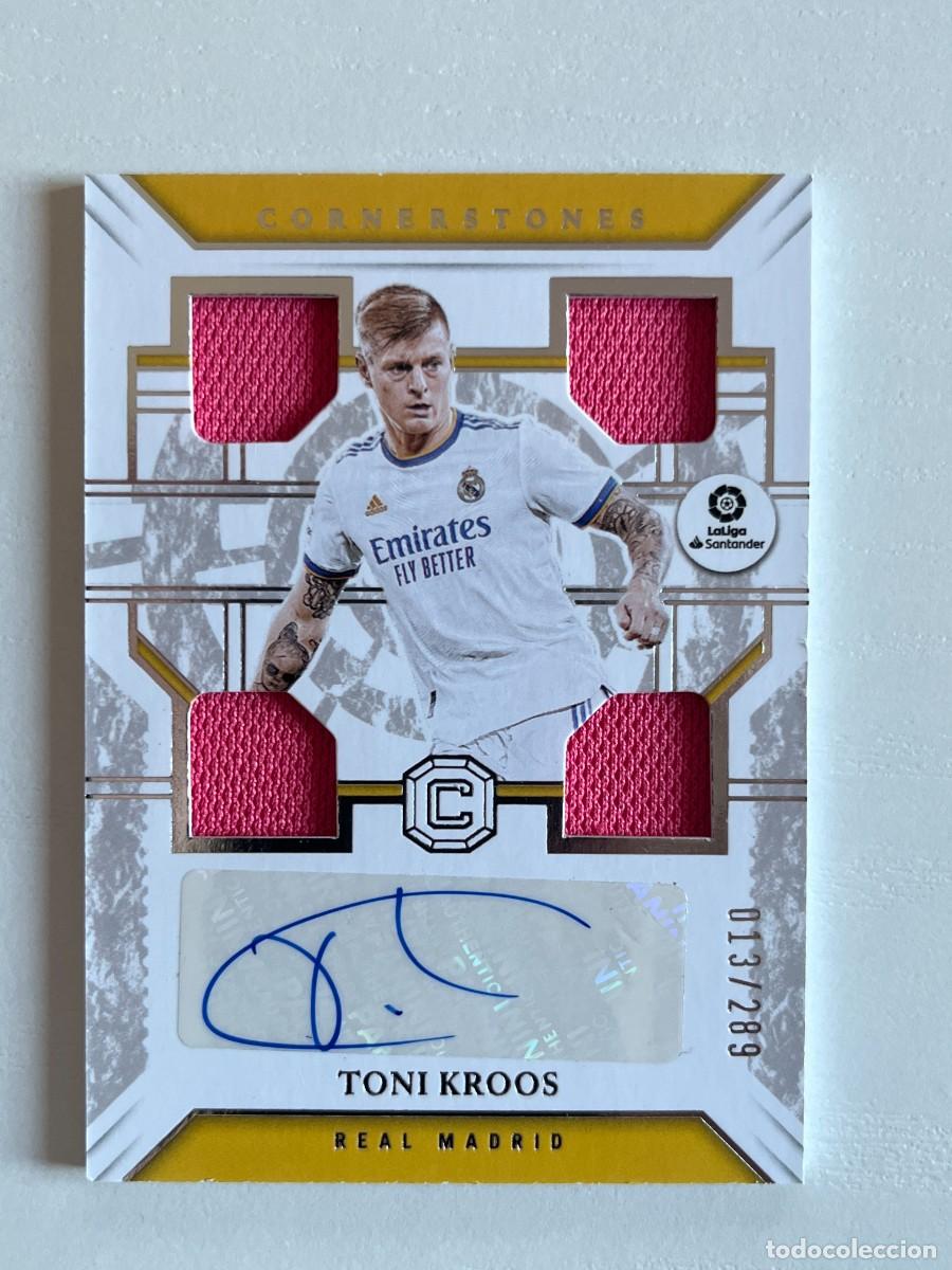 Cromos de f&uacute;tbol: REAL MADRID Toni Kroos AUT&Oacute;GRAFO PARCHE 2021-22 Panini Cornerstones Auto /289 + Box