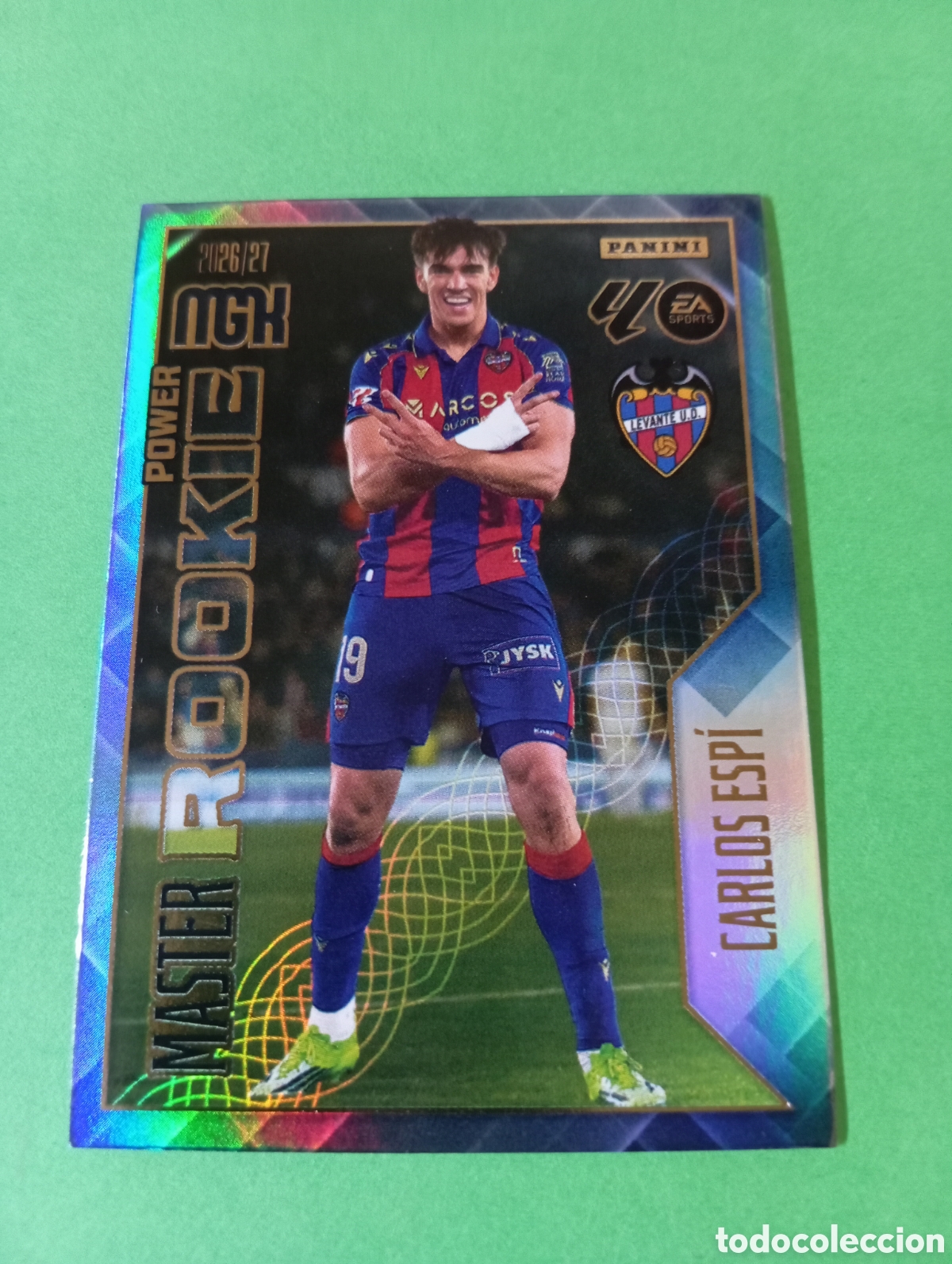 Cromos de f&uacute;tbol: Carlos Esp&iacute; Levante MASTER ROOKIE POWER n&deg;408P / PANINI MEGACRACKS 2026/2027