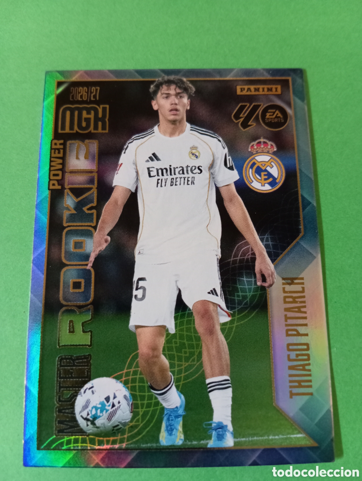 Cromos de f&uacute;tbol: Thiago Pitarch Real Madrid MASTER ROOKIE POWER n&deg;419P / PANINI MEGACRACKS 2026/2027