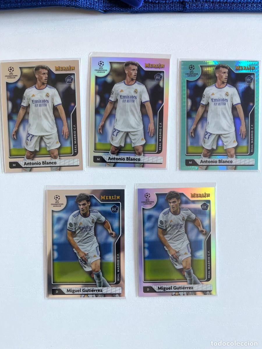 Cromos de f&uacute;tbol: REAL MADRID Lote 22 Cartas 2021-22 Topps Merlin Chrome UCL - Camavinga RC, Vini Jr, Modric