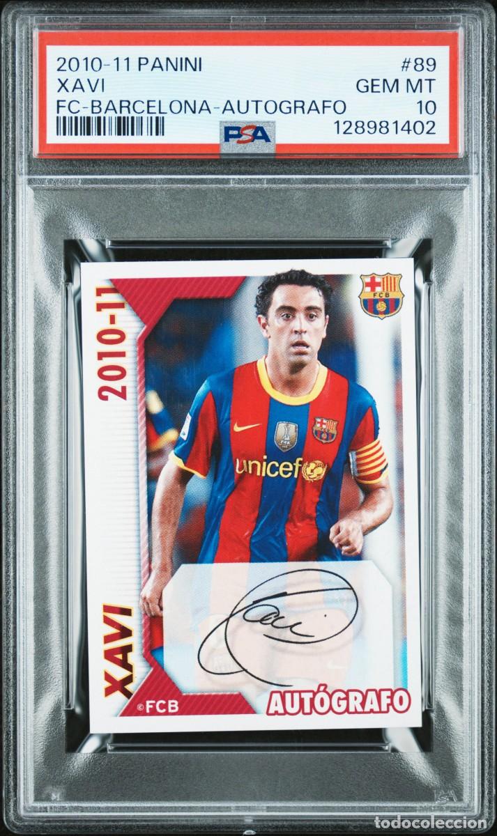 Xavi #89 Autografo Panini FC Barcelona 2010 11 PSA 10
