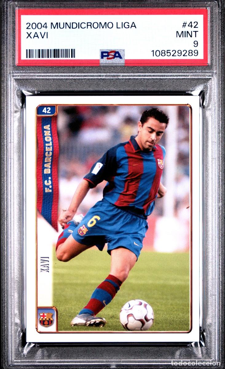 Cromos de f&uacute;tbol: Xavi #42 FC Barcelona Mundicromo 2004 2005 PSA 10