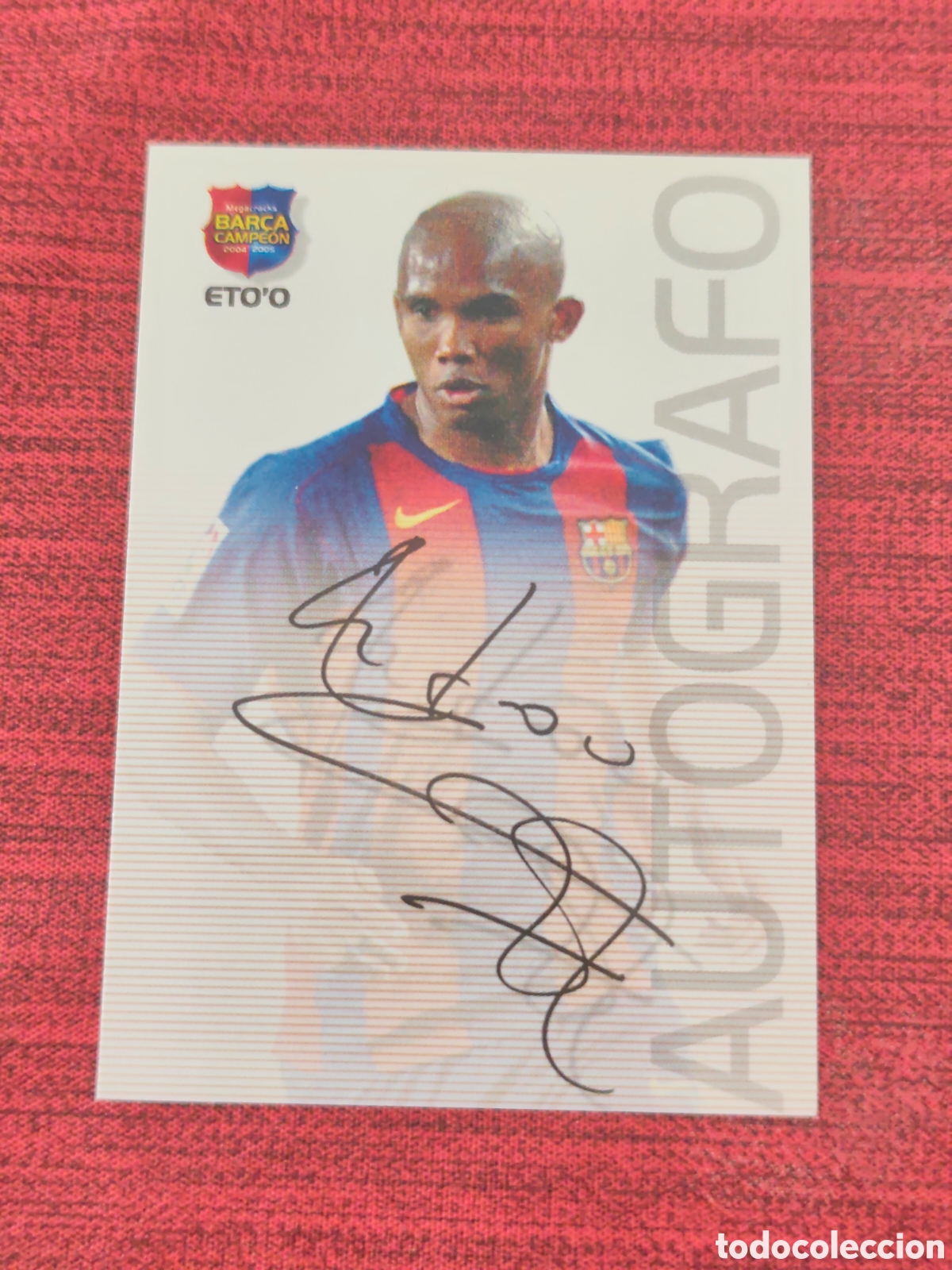 Cromos de f&uacute;tbol: #75 ETO'O FC BARCELONA MEGACRACKS BAR&Ccedil;A CAMPE&Oacute;N 2004 2005