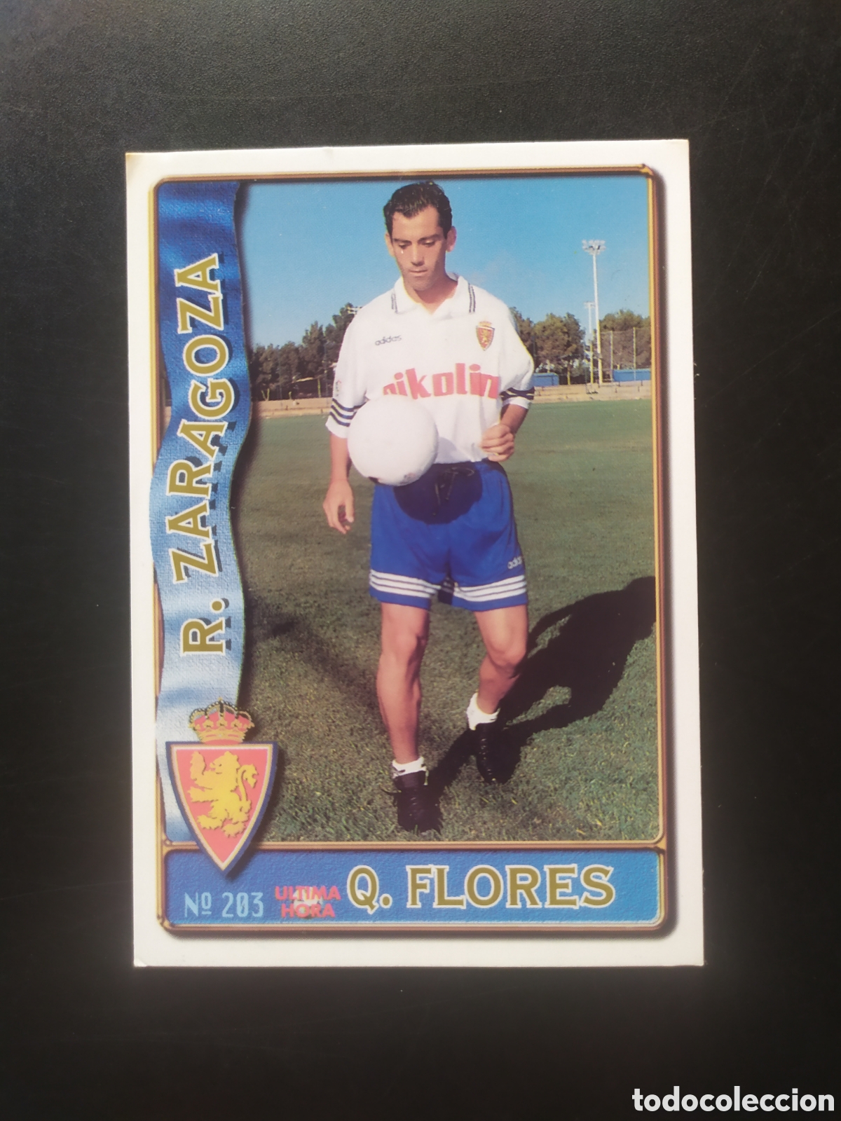 Cromos de f&uacute;tbol: Mundicromo fichas Liga 1996 1997 96 97 Quique S&aacute;nchez Flores ultima hora n&deg; 203 Real Zaragoza