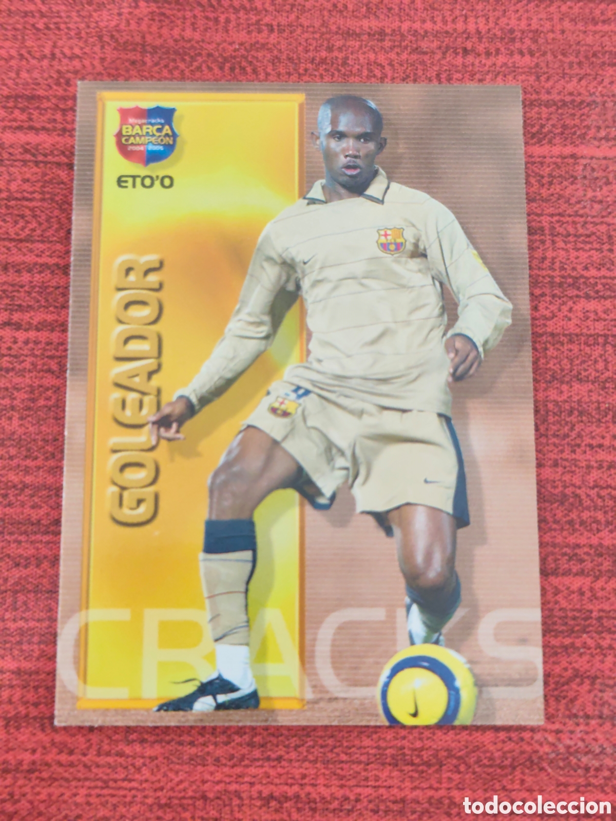 Cromos de f&uacute;tbol: #93 ETO'O FC BARCELONA MEGACRACKS BAR&Ccedil;A CAMPE&Oacute;N 2004 2005