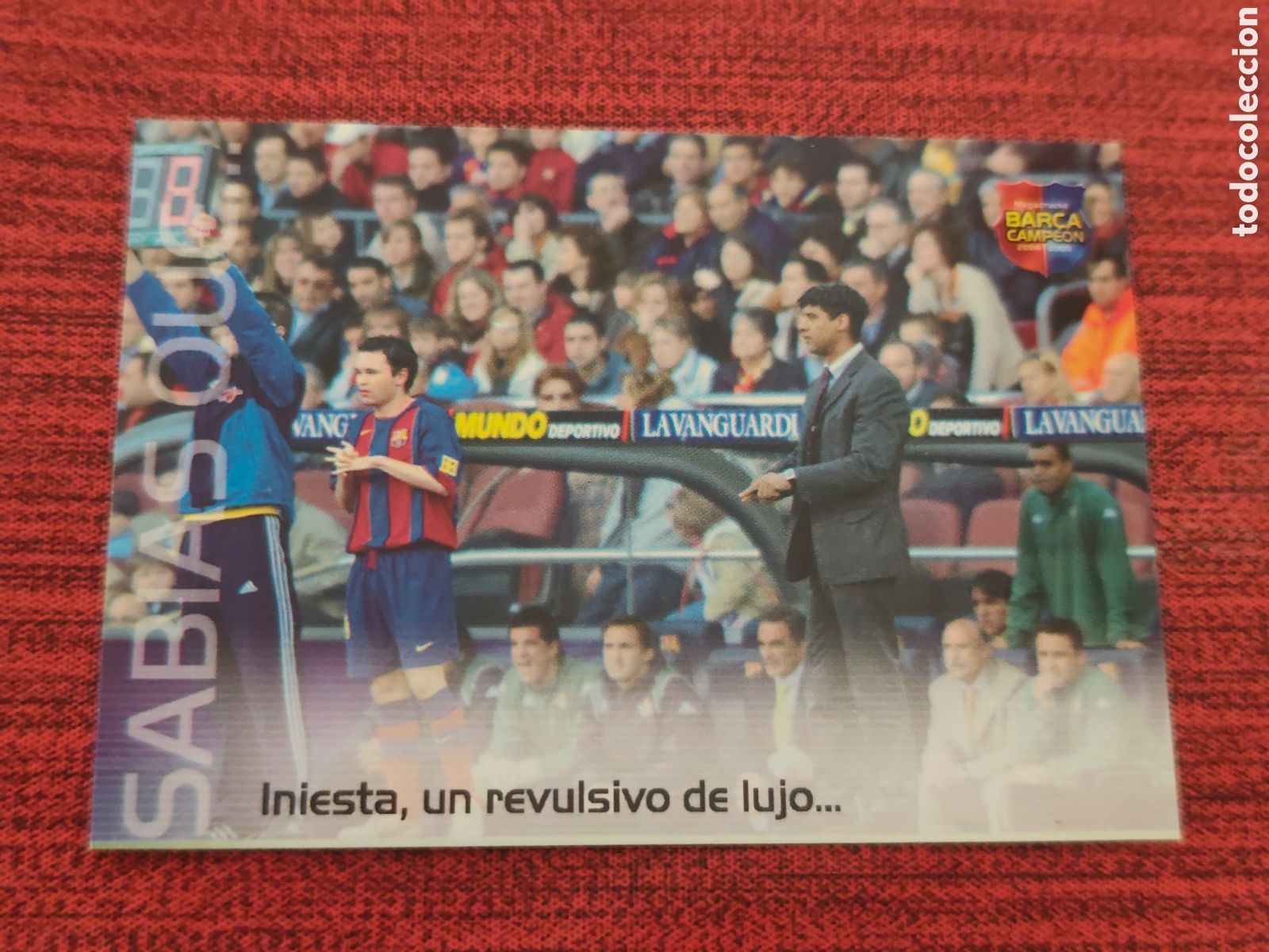 Cromos de f&uacute;tbol: #137 INIESTA FC BARCELONA MEGACRACKS BAR&Ccedil;A CAMPE&Oacute;N 2004 2005