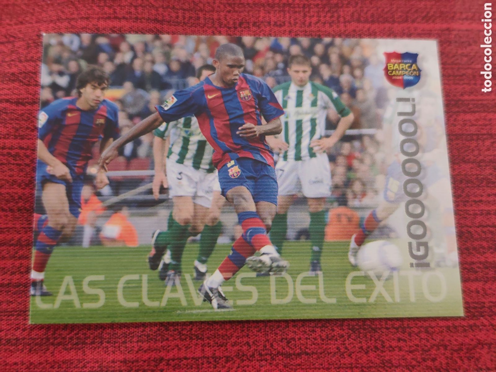 Cromos de f&uacute;tbol: #104 ETO'O FC BARCELONA MEGACRACKS BAR&Ccedil;A CAMPE&Oacute;N 2004 2005