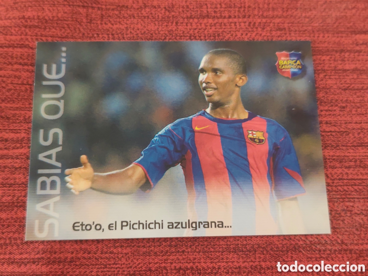 Cromos de f&uacute;tbol: #139 ETO'O FC BARCELONA MEGACRACKS BAR&Ccedil;A CAMPE&Oacute;N 2004 2005