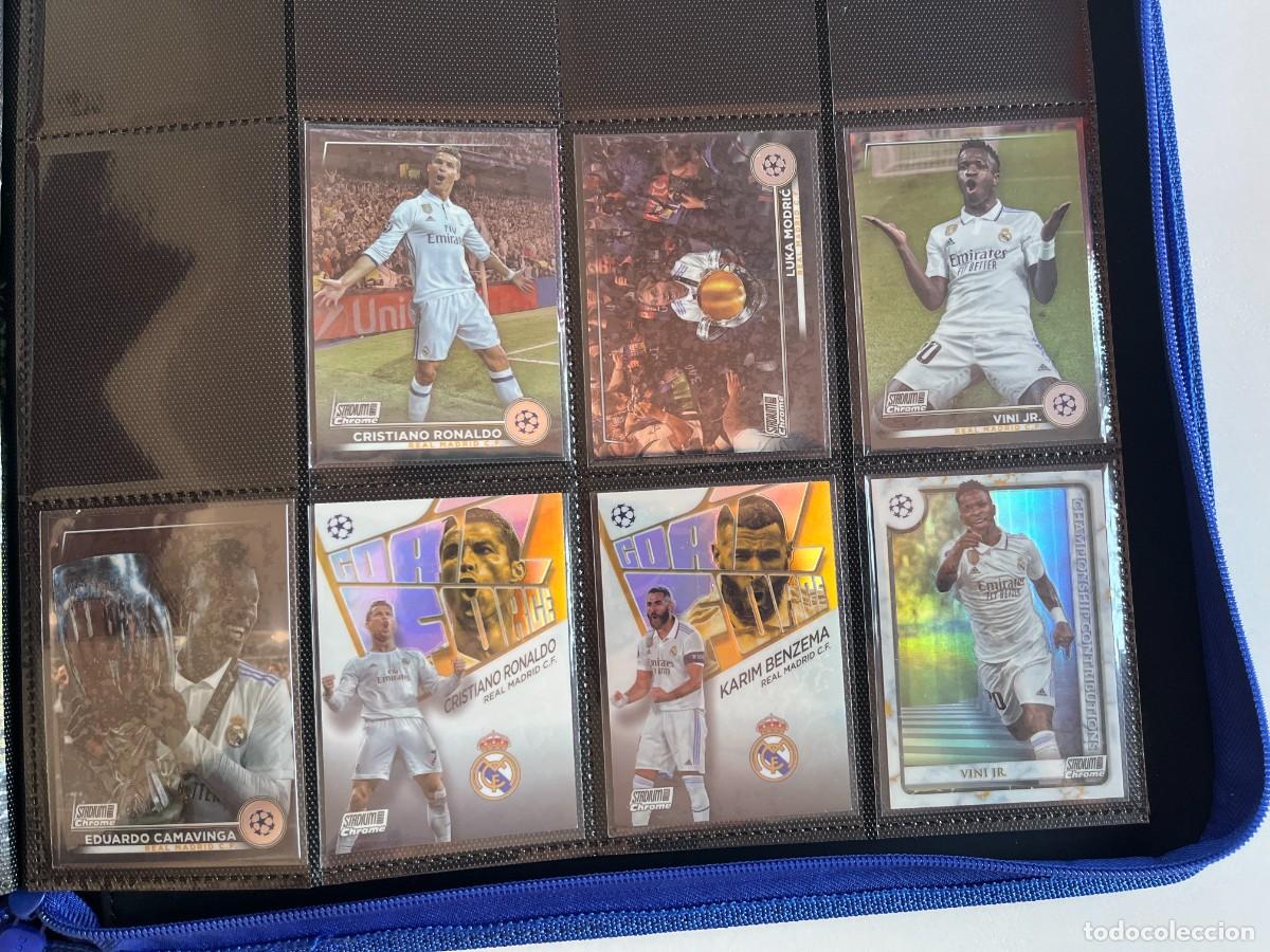 Cromos de f&uacute;tbol: REAL MADRID Lote 9 Cartas 2022-23 Stadium Club Chrome - Cristiano, Vini, Benzema, R. Carlos
