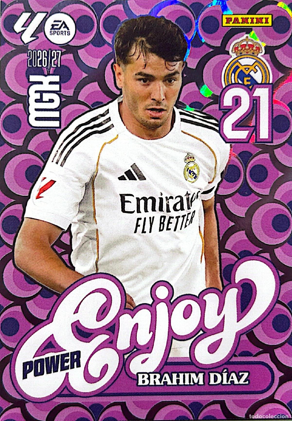 Cromos de f&uacute;tbol: Cromo Brahim D&iacute;az Real Madrid C.F. Panini Megacracks Liga 2026-2027