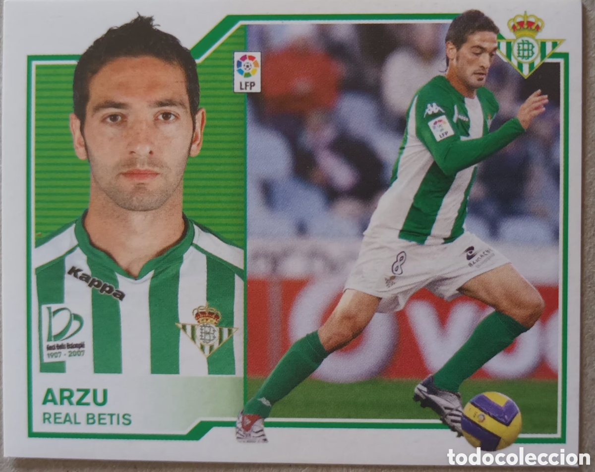 Cromos de f&uacute;tbol: CROMO DE ARZU. R. BETIS BALOMPIE