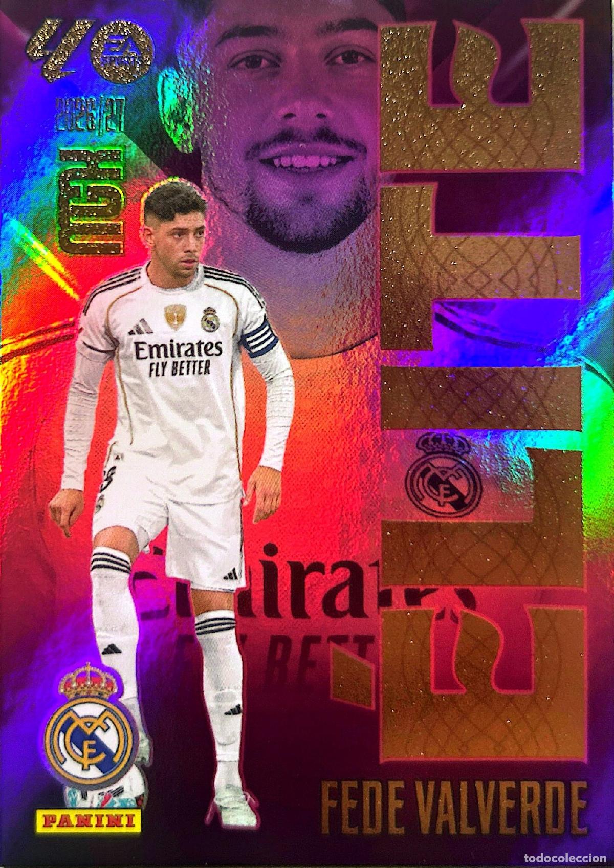 Cromos de f&uacute;tbol: Cromo Fede Valverde Real Madrid C.F. Panini Megacracks Liga 2026-2027
