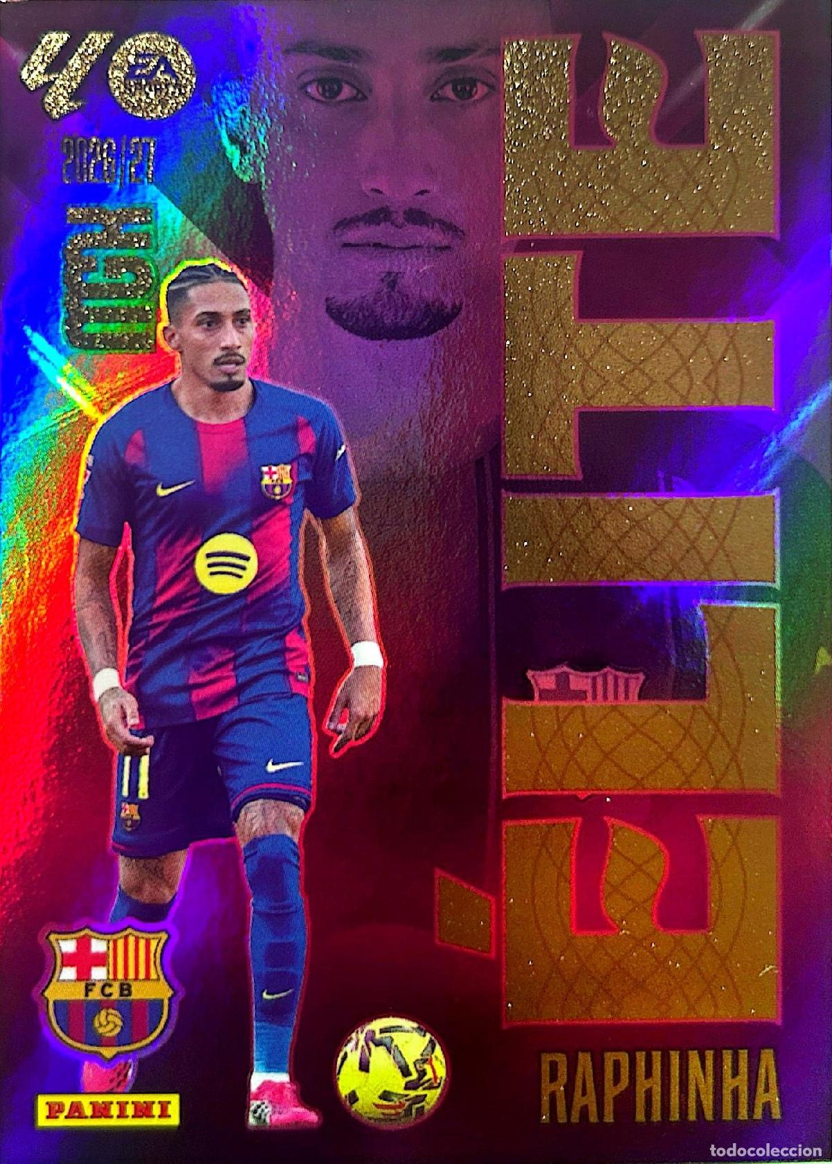 Cromos de f&uacute;tbol: Cromo Raphinha F.C. Barcelona Panini Megacracks Liga 2026-2027