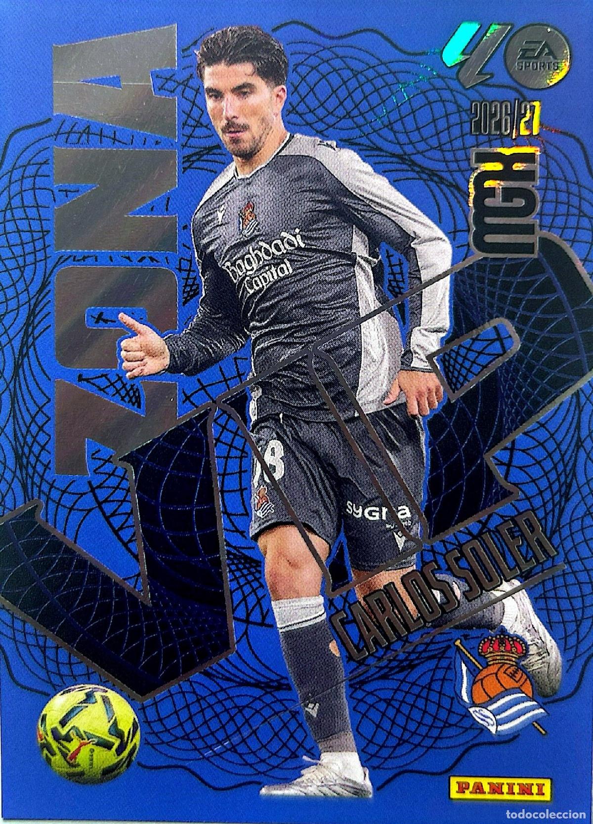 Cromos de f&uacute;tbol: Cromo Carlos Soler Real Sociedad de F&uacute;tbol Panini Megacracks Liga 2026-2027