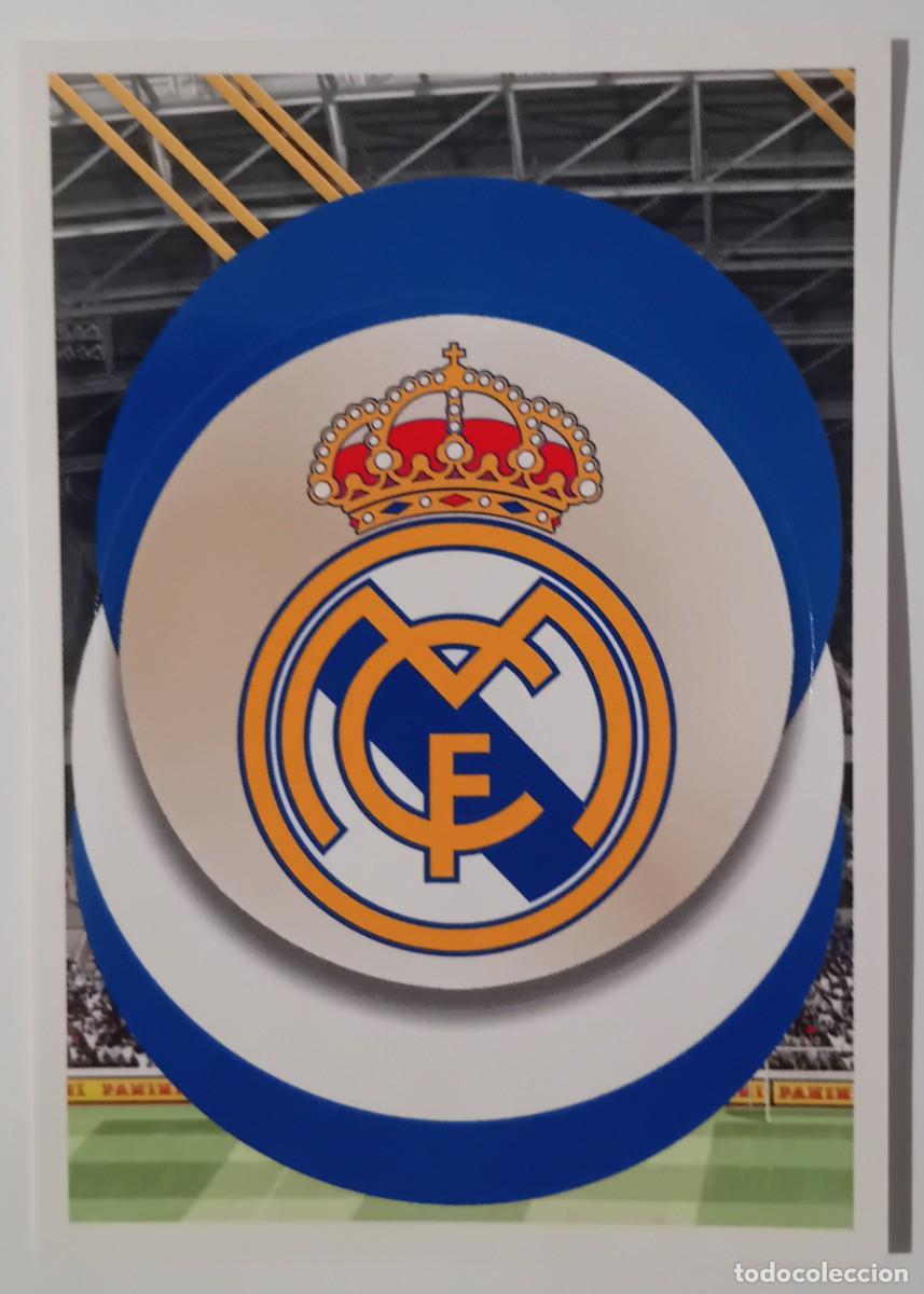 Figurine di Calcio: Figurina Panini 2018-19 Cromo Fifa 365 2019 Scudetto escudo badge Real Madrid n 7 blu internacional
