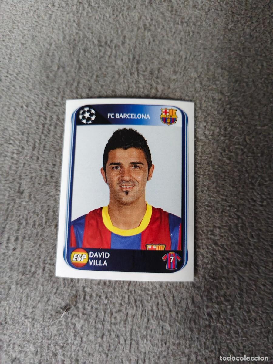 Cromos de f&uacute;tbol: 225 CHAMPIONS LEAGUE 10 11 PANINI DAVID VILLA BARCELONA 2010 2011 UCL AAS