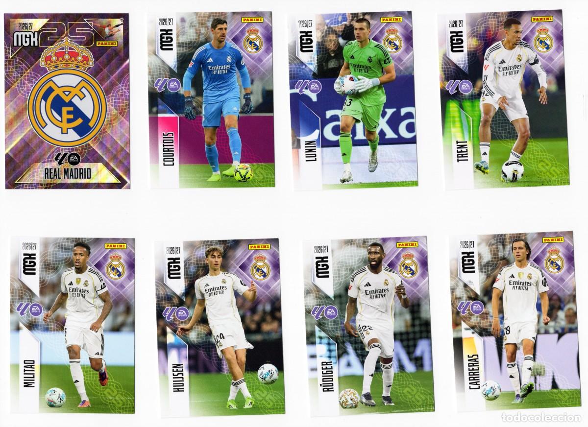Cromos de f&uacute;tbol: PACK LOTE REAL MADRID COMPLETO BASICAS 1&ordf; EDICI&Oacute;N MEGACRACKS 2026 2027 26 27