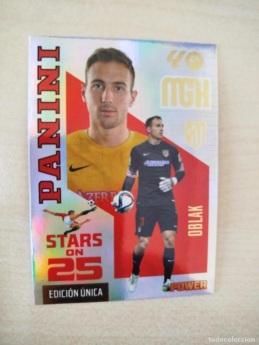 Cromos de f&uacute;tbol: #447P JAN OBLAK ATLETICO MADRID 26 27 PANINI MEGACRACKS STARS ON 25 POWER BOX PREMIUM 25 ANIVERSARIO