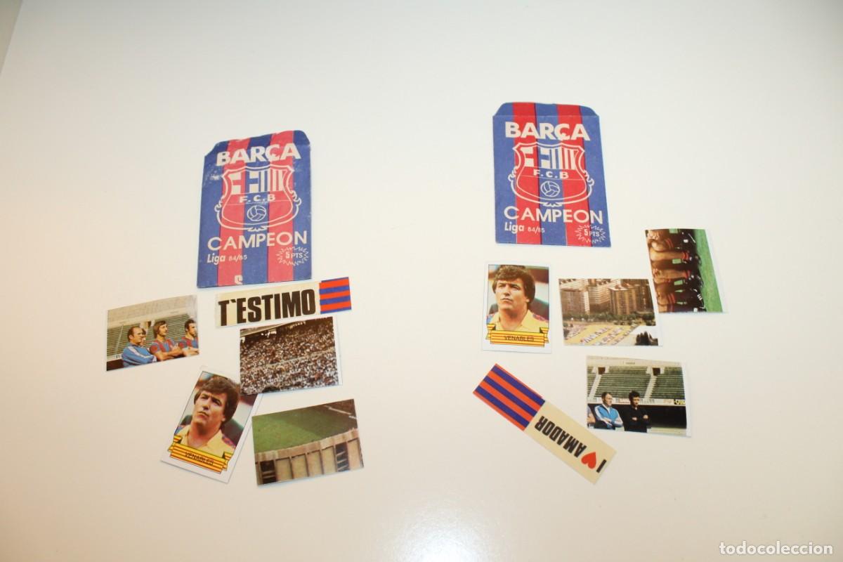 Figurine di Calcio: 2 SOBRES DE CROMOS BARCA CAMPEON LIGA 84/85 - ABIERTOS