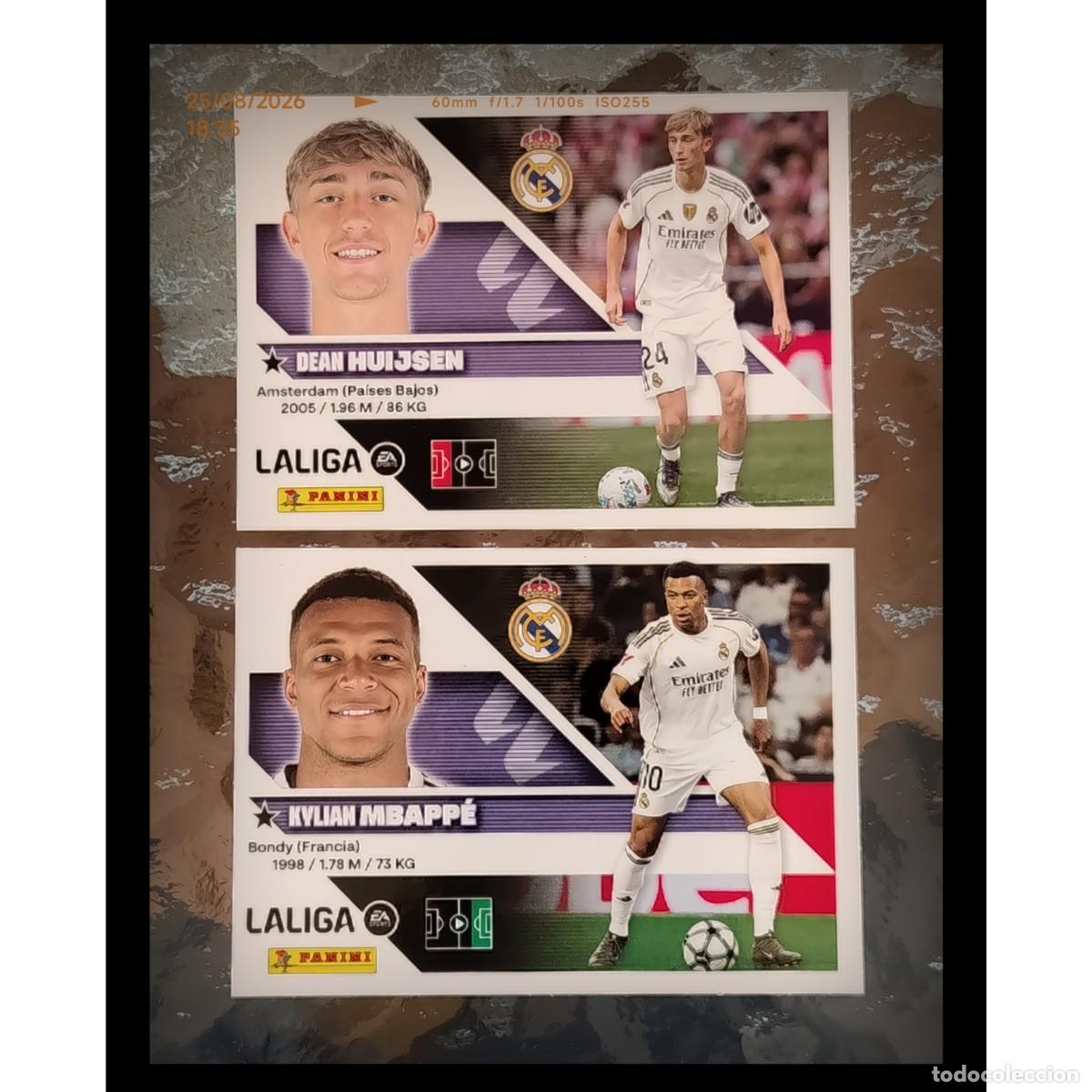 Cromos de f&uacute;tbol: Liga este 26/27- Huijsen-Mbappe - N&deg; 9-20 - R. Madridw