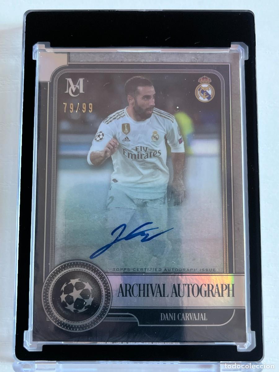 Cromos de f&uacute;tbol: DANI CARVAJAL 2019-20 Topps Museum Collection Framed AUT&Oacute;GRAFO /99 Real Madrid