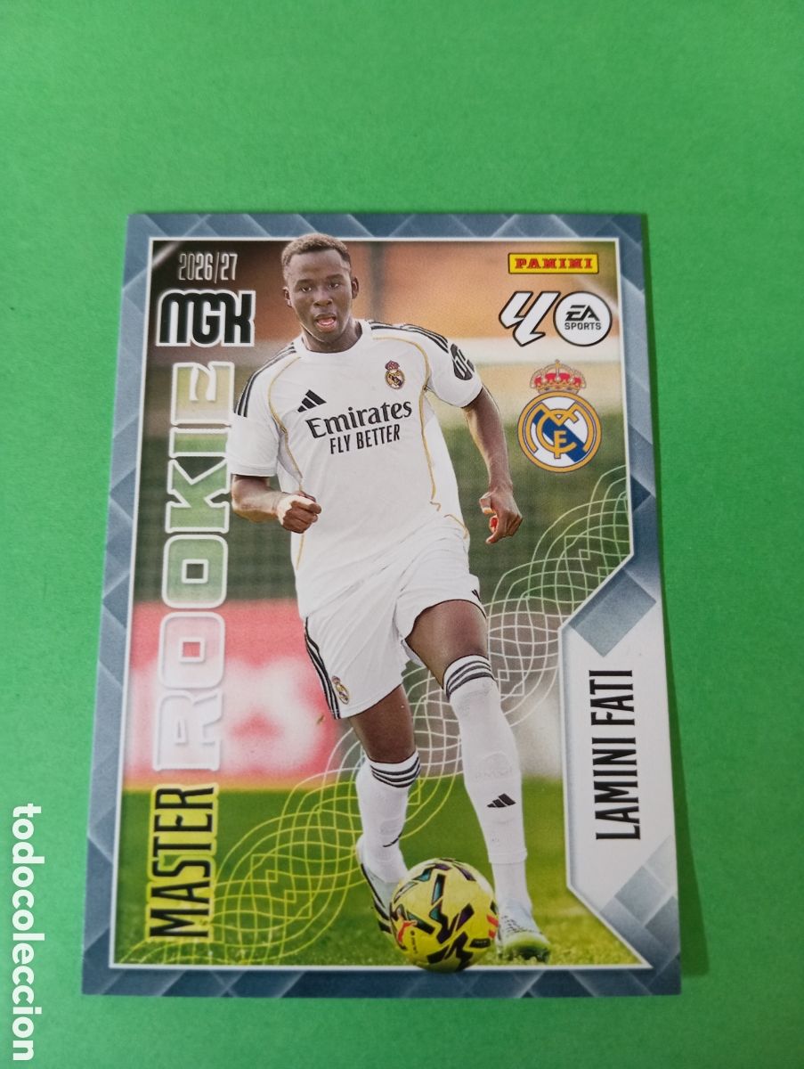 Cromos de f&uacute;tbol: Lamini Fati Real Madrid MASTER ROOKIE n&deg;416 / PANINI MEGACRACKS 2026/2027