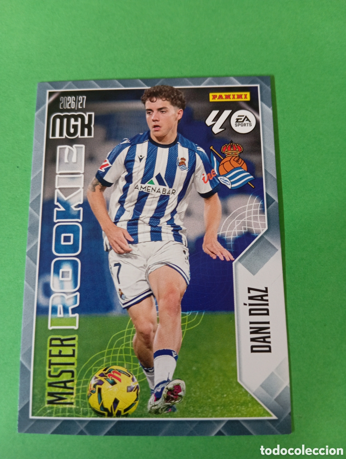Cromos de f&uacute;tbol: Dani D&iacute;az Real Sociedad MASTER ROOKIE n&deg;411 / PANINI MEGACRACKS 2026/2027