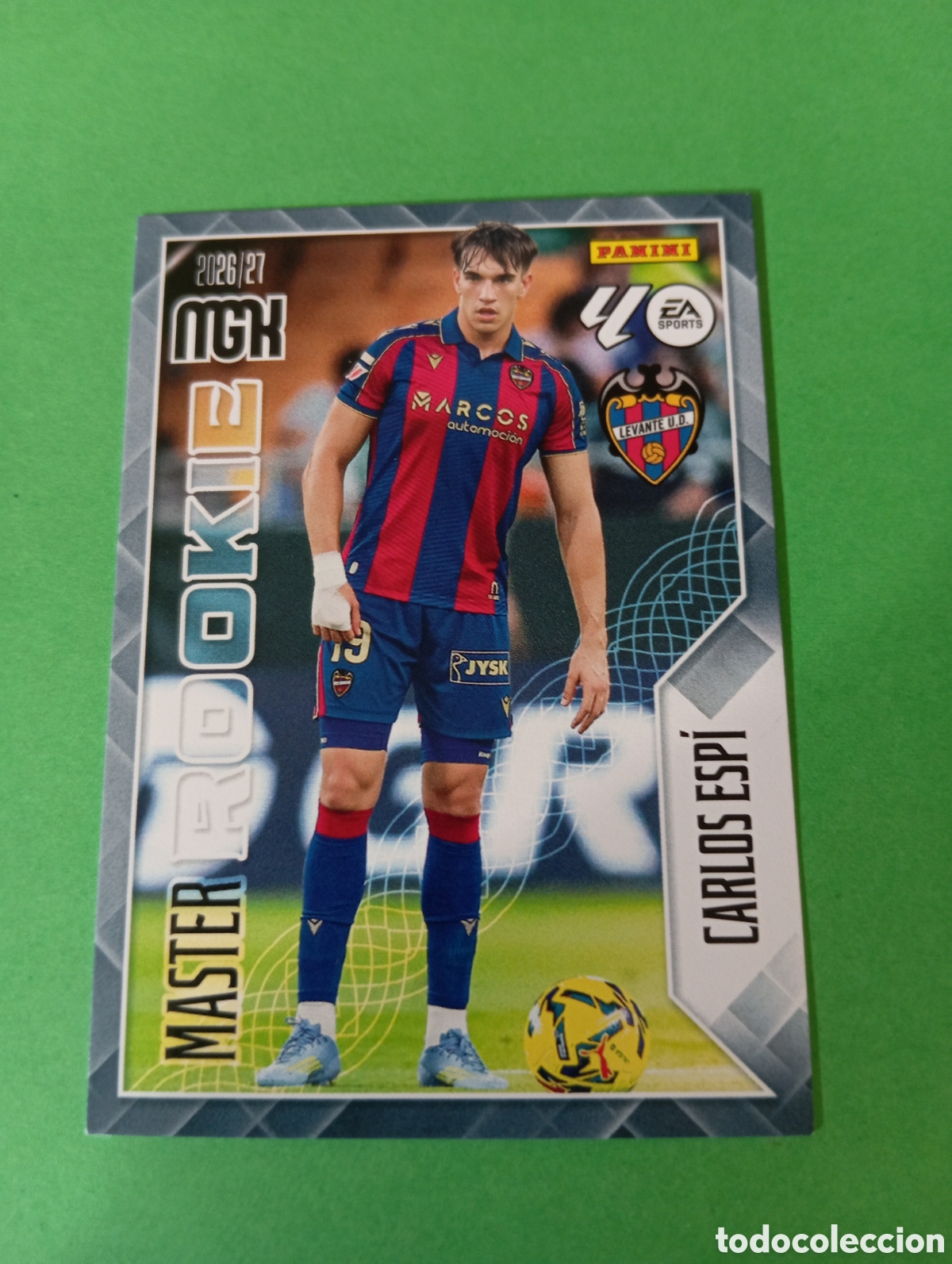 Cromos de f&uacute;tbol: Carlos Esp&iacute; Levante MASTER ROOKIE n&deg;408 / PANINI MEGACRACKS 2026/2027