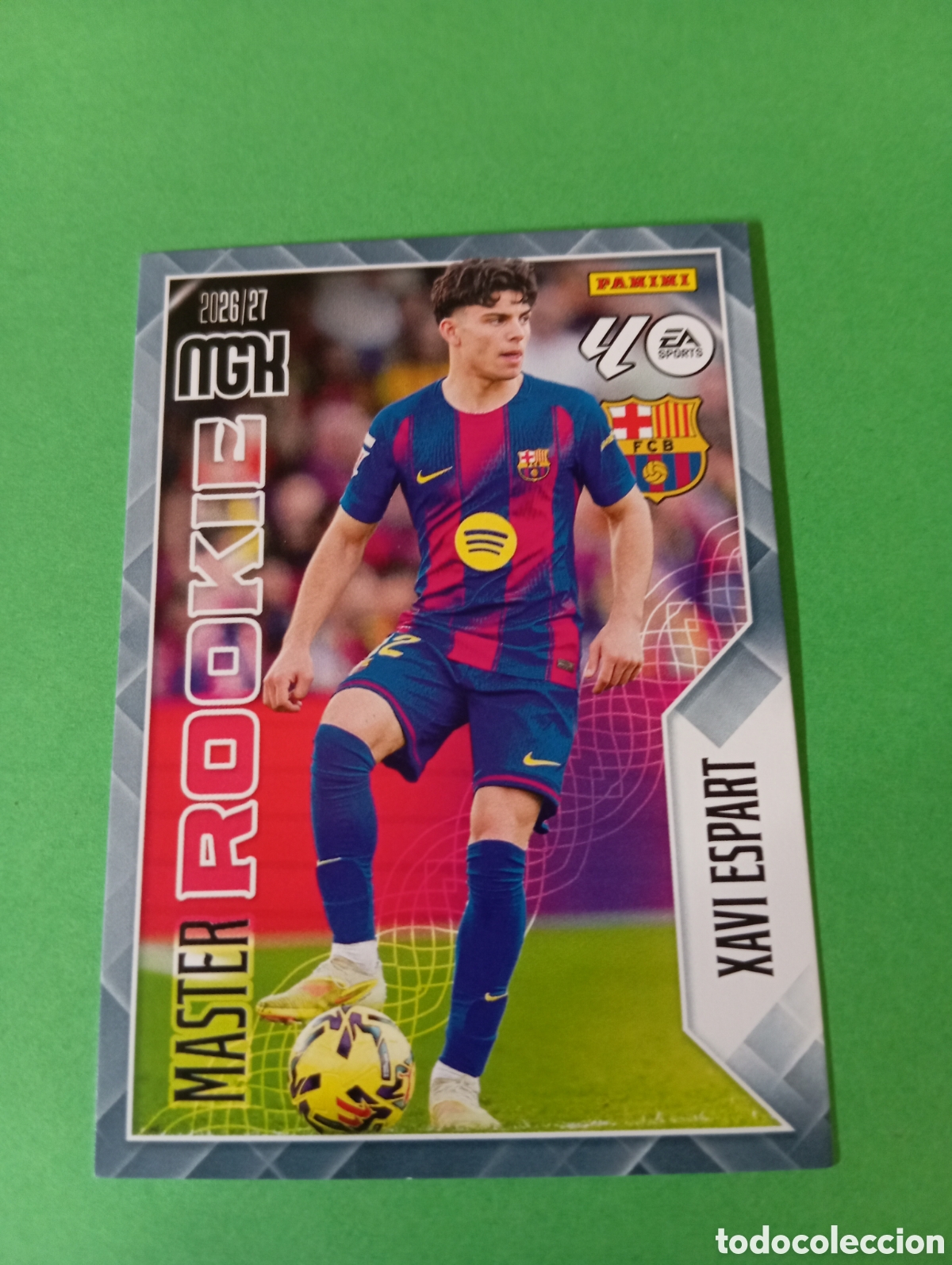 Cromos de f&uacute;tbol: Xavi Espart Barcelona MASTER ROOKIE n&deg;422 / PANINI MEGACRACKS 2026/2027