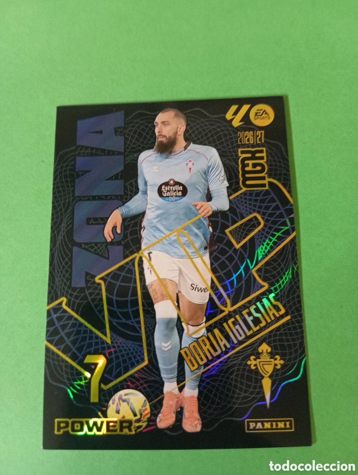 Cromos de f&uacute;tbol: Borja Iglesias Celta de Vigo ZONA VIP POWER n&deg;389P / PANINI MEGACRACKS 2026/2027