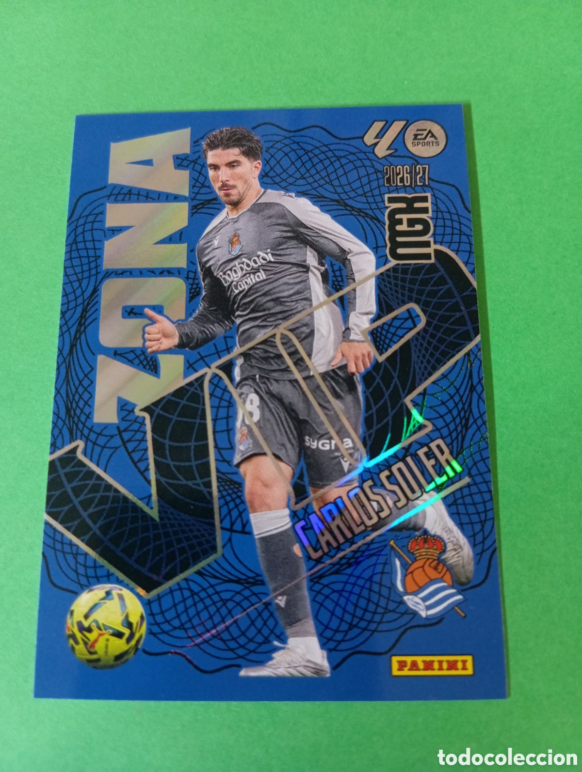 Cromos de f&uacute;tbol: Carlos Soler Real Sociedad ZONA VIP n&deg;390 / PANINI MEGACRACKS 2026/2027