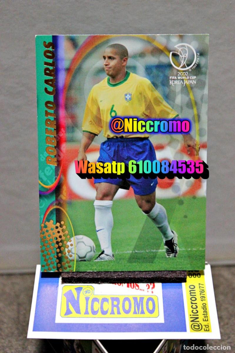 Cromos de f&uacute;tbol: roberto carlos brasil n&ordm; 32 korea japon 2002 mundial world cup trading card japan panini niccromo
