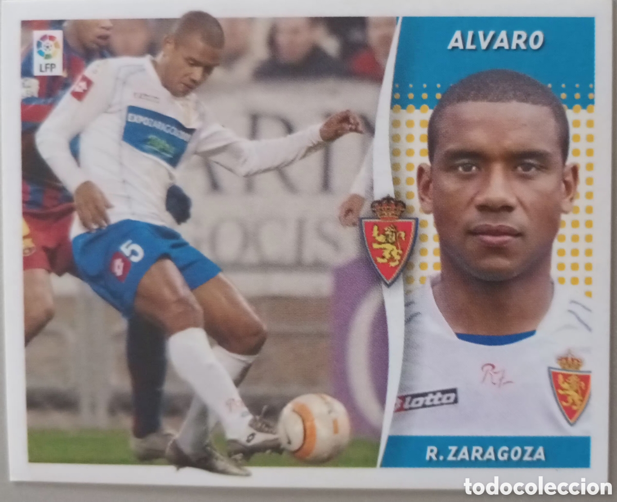 Cromos de f&uacute;tbol: CROMO DE &Aacute;LVARO. REAL ZARAGOZA