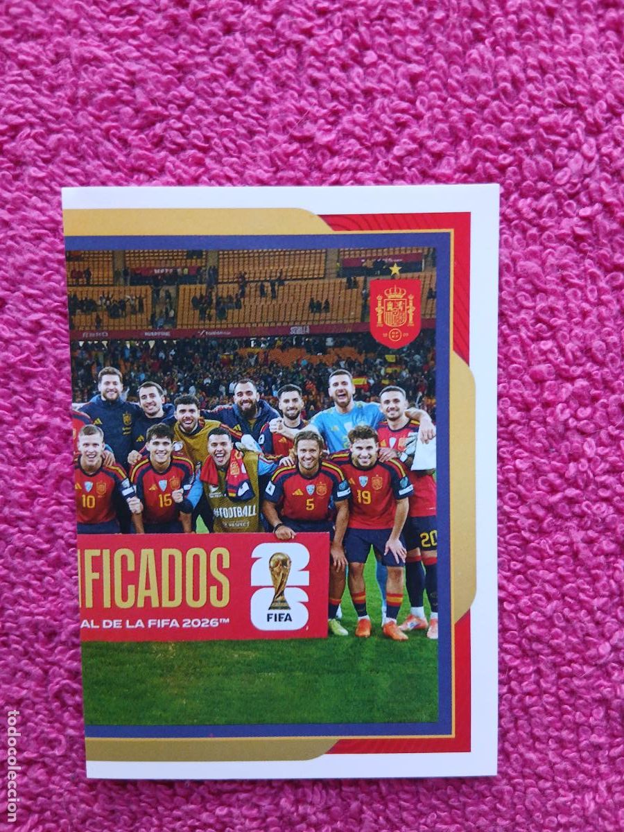 Fu&szlig;ball-Sticker: espa&ntilde;a 2026 3 plantilla selecci&oacute;n espa&ntilde;ola panini carrefour family mundial de futbol