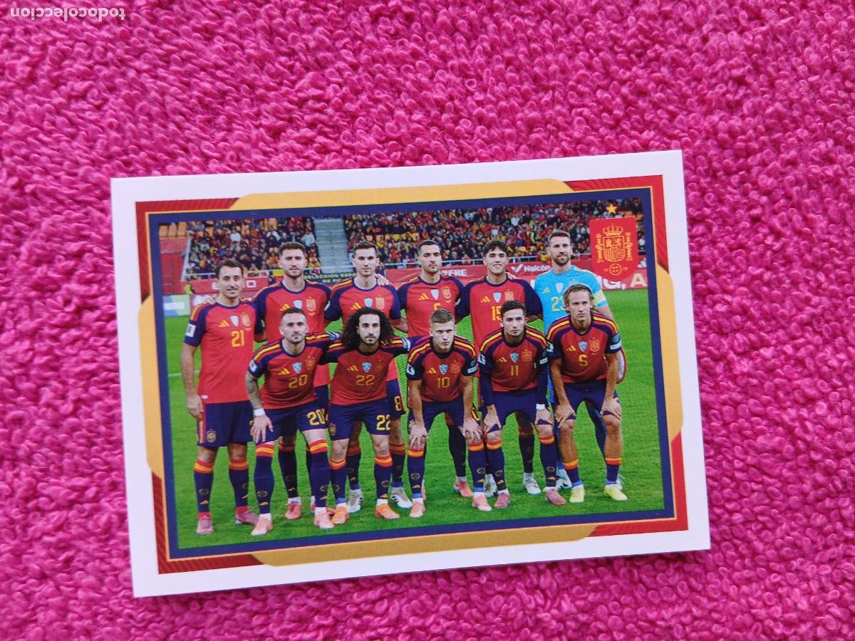 Cromos de f&uacute;tbol: espa&ntilde;a 2026 4 alineaci&oacute;n selecci&oacute;n espa&ntilde;ola panini carrefour family mundial de futbol
