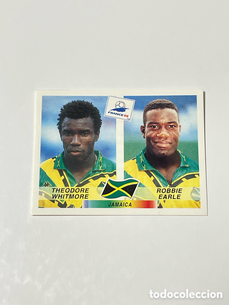 Football Stickers: Theodore Witmore - Robbie Earle Jamaica Panini Francia &lsquo;98 #558